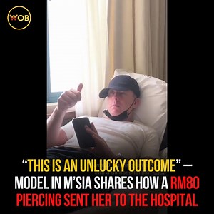 She had to undergo surgery to remove unhealthy tissues and infected cartilage!!! Full article: https://worldofbuzz.com/model-in-msia-shares-how-a-rm80-piercing-sent-her-to-the-hospital/ | WORLD OF BUZZ