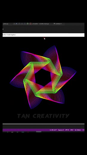 Amazing design in python #tiktok #viral #python #coding