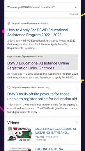 DSWD Educational Assistance Online Registration Links | How to apply