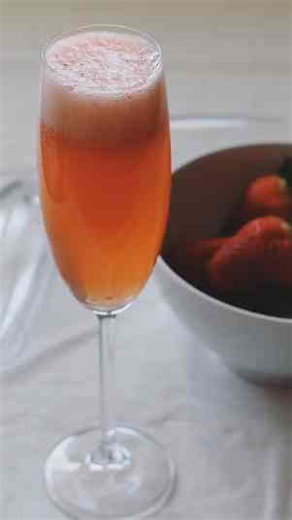 Simple Cocktail – Muddle Strawberries, Add Tequila, Top with Champagne 🍓🍹✨