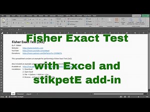 Excel - Fisher Exact Test with stikpetE