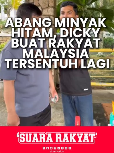Dua lelaki yang sebelum ini tular susulan video yang dimuat naik menggunakan akaun Minyak Hitam Jalanan Original, sekali lagi mencuri perhatian umum apabila masing-masing saling menolak wang sumbangan hasil siaran langsung di media sosial. Pemilik akaun yang juga merupakan mekanik memaklumkan Dicky, iaitu lelaki yang dibantunya sebelum ini dalam satu video tular, mahu menyerahkan RM3,000 sebagai infak. VIDEO: FB Minyak Hitam Jalanan Original Anda boleh baca berita penuh di portal Sinar Harian di