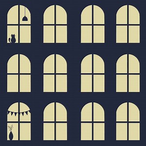 Night Light Windows Seamless Pattern, Shadow of Cats Repeat Pattern for Fabric Sublimation, Digital Prints, Winter Night Life Textile - Etsy Australia