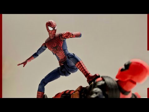 SPIDER MAN VS DEADPOOL - STOP MOTION FIGHT - MARVEL BATTLE