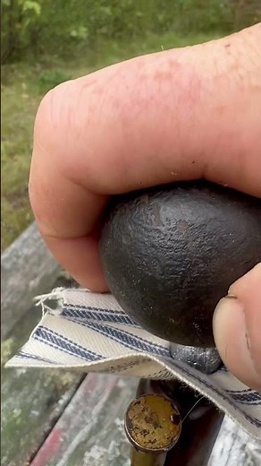 Shooting a patched round ball through a Smooth bore flintlock #hunting