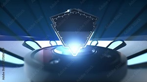 3D Background Logo With a Mobile Platform Rotating LOOP