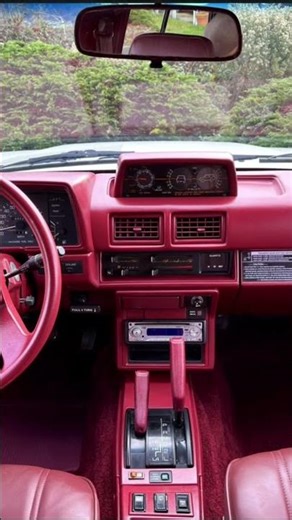80’s Toyota Interiors were the BEST!! Toyota red interior #automobile #toyotatruck #offroad