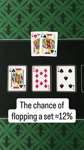 Math behind pocket Jacks JJ🤓 #poker #pokerlife #pokerstars #pokeronline #pokermath
