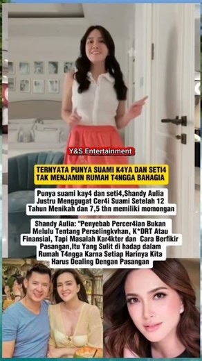 SHOCKING‼️ Shandy Aulia GUGAT CERAI Suami Setia & Kaya Setelah 12 Tahun! Alasannya BUKAN Selingkuh."