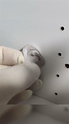 Fix Stripped Cabinet Holes in 60 Seconds ⚡ #woodworking #construction #diy #fix loose cabinet door