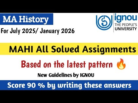 MHI 101 solved assignment | ma history solved assignment 2025-26 | how to make history assignments