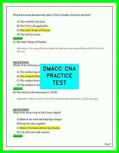 DMACC CNA Practice Test: Essential Questions and Answers for 2026 Certification