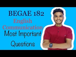 BEGAE 182 | ENGLISH QUESTION PAPER | IGNOU EXAM
