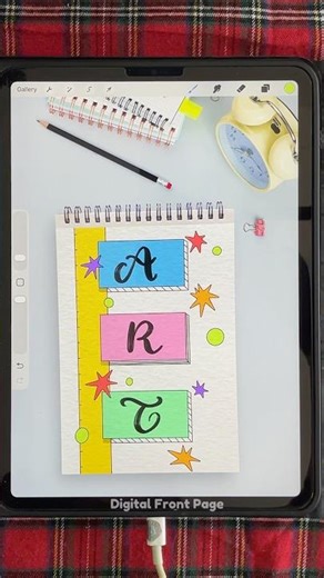 Art Easy-to-Draw Notebook Cover 🎨✨#ArtNotes #DigitalNotebook #StudyAesthetic