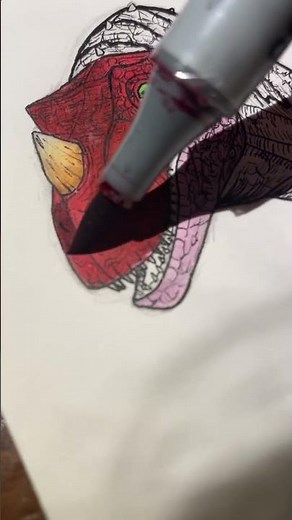 Drawing the Ceratosaurus From Jurassic Park 3