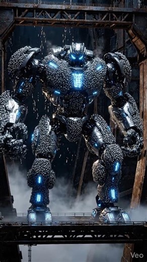 Nano robots transform into a cyber Robot 😱 #shorts #ai #aitransformation #googleflow #veo3.1