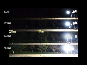 LEDバルーンライトの実演 50W・210W・500W・960W (LED BALLOON LIGHT Compare illuminance Video)