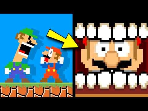 Mario, but Luigi EATS YOU?! - BTG Reacts to funny Mario videos