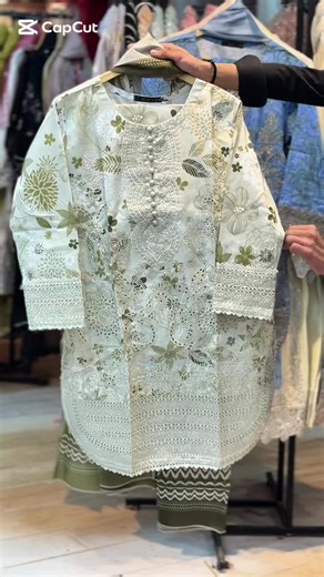 For oder 03295263175 . Beautiful Cotton Chikankari Three Piece Suit ✨ Premium quality cotton fabric with elegant Chikankari work. Soft, comfortable and perfect for daily wear or casual events.. . . . . . #foryou #viral #foryoupage #rangolikurta32