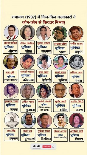 रामायण (1987) टीवी सीरियल कलाकार | Ramayan Cast & Characters