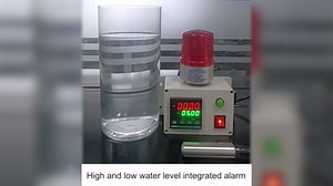 JIAWANSHUN High/Low Water Level Sensor Alarm 0-3M,Water Level Monitor with 0-105dB Adjustable Sound & Light Alert, Dual-Display & Easy Mounting for Water Tank, Pond, Swimming Pool&Basement