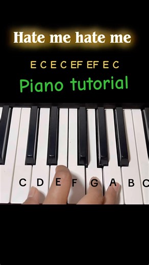Hate me hate me-Piano tutorial #fyp #pianonotes #trending #sargam#keyboardpiano #learnmusiconline