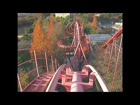 Loop Screw Coaster ループスクリューコースター (西武園ゆうえんち) POV1 (front row)