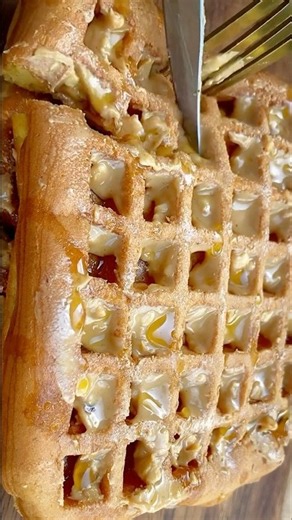 Soft, fluffy & homemade waffles #food#waffle