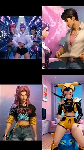 Look at this KPDH characters transition 🩷 #zoey #rumi#kpopdemonhuntersedit #kpdh #huntrix #sajaboys