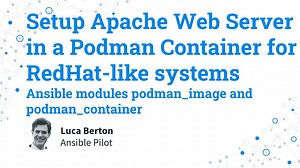 Setup Apache Web Server in a Podman Container for RedHat like systems Ansible modules podman image