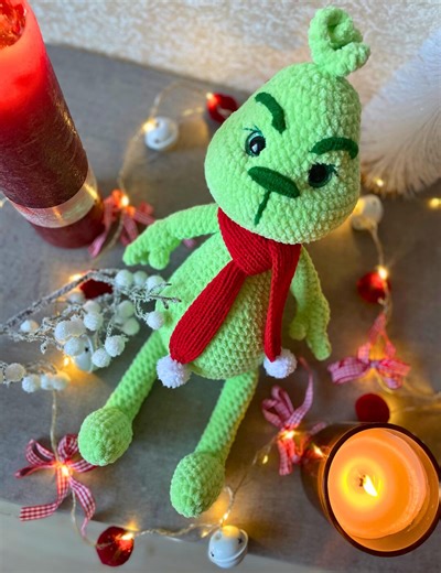 Handmade Crochet Grinch Plush | Amigurumi Grinch Doll | Soft Christmas Toy | Stuffed Holiday Gift for Kids & Adults | Christmas Home Decor - Etsy
