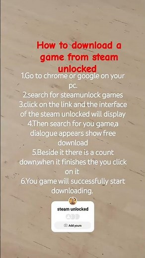 HOW TO DOWNLOAD FREE GAMES ON STEAM UNLOCKED#games