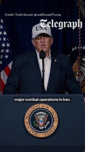 🚨 Trump confirms major US combat operation in Iran Follow the latest ⬇️ https://www.telegraph.co.uk/world-news/2026/02/28/israel-launches-attack-against-iran/?WT.mc_id=tmgoff_fb_reel_news/2026/02/28/israel-launches-attack-against-iran/ | The Telegraph