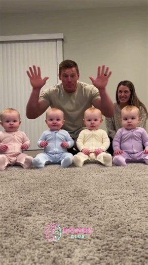 Military Dad Played Peekaboo… Then 4 Baby Girls Reacted One by One 😂😭🇺🇸❤️