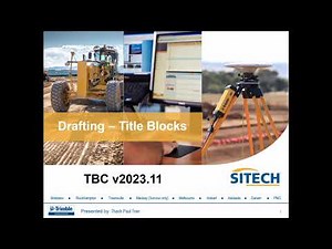 Drafting Title Blocks in Trimble Business Center V2023.11