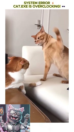 SYSTEM ERROR: CAT.EXE IS OVERCLOCKING! 🕶️⚡ #shorts #cat #funny #duet #catfails #cute #kitten #viral