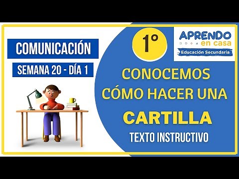 🟨CÓMO PLANIFICAR Y ELABORAR UNA CARTILLA | APRENDO EN CASA COMUNICACIÓN SEMANA 20 (DÍA 1)