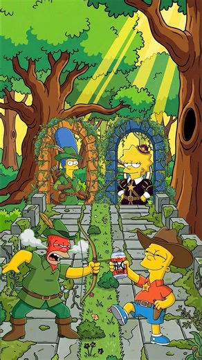 Robin Hood Homer X Sheriff Bart Simpsons Who Wins?