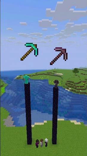 Minecraft's FASTEST Pickaxe Test || Diamond Pickaxe vs Netherite Pickaxe Battle 🚀 #Minecraft #memes