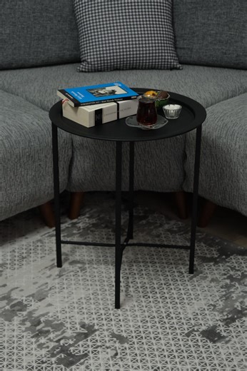 Folding Side Table With Removable Tray - Etsy