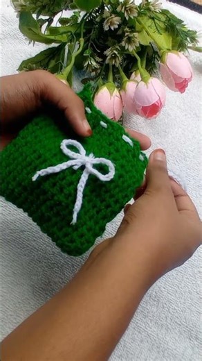 crochet drawstring pouch absolute beginner tutorial 🪡💚