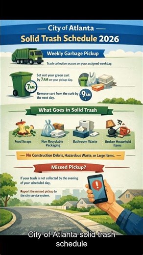City of Atlanta Trash Schedule 2026 🚛 Don’t Miss Pickup Day Again