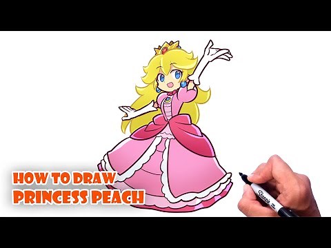 How to Draw Princess Peach In Anime Style | Super Mario step by step easy Tutorial II