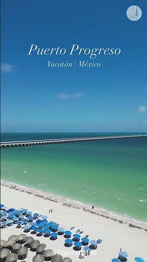 Puerto Progreso en Mérida, Yucatán, Mexico: Descubre el Impresionante Muelle desde las Alturas 🌴