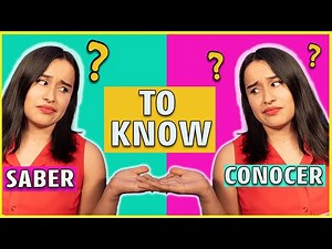 EASY SPANISH LESSONS - How to use SABER and CONOCER + Quiz