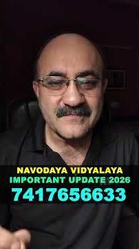 Do Not Miss Navodaya Vidyalaya Important Update 2026