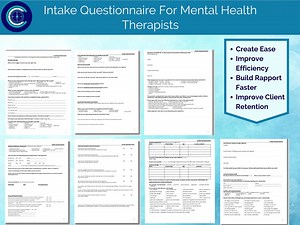 Fillable EFFECTIVE Intake Questionnaire- Outpatient Therapy -- LCSW, LPC - Etsy