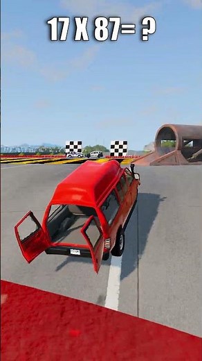 VAN car vs police roadblocks – 😱 | BeamNG drive #shorts