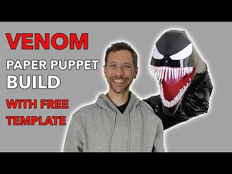 How to make Venom from paper - Puppet tutortial