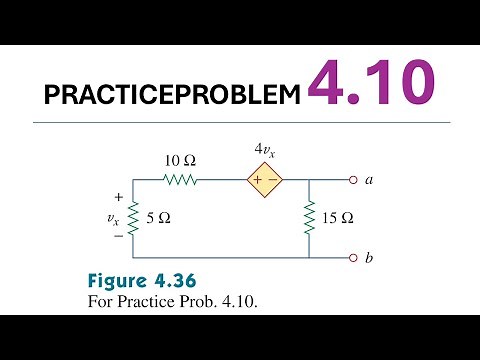 Practice Problem 4.10 Fundamental of Electric Circuits (Sadiku) 5th Ed Thevenin + Independent Source